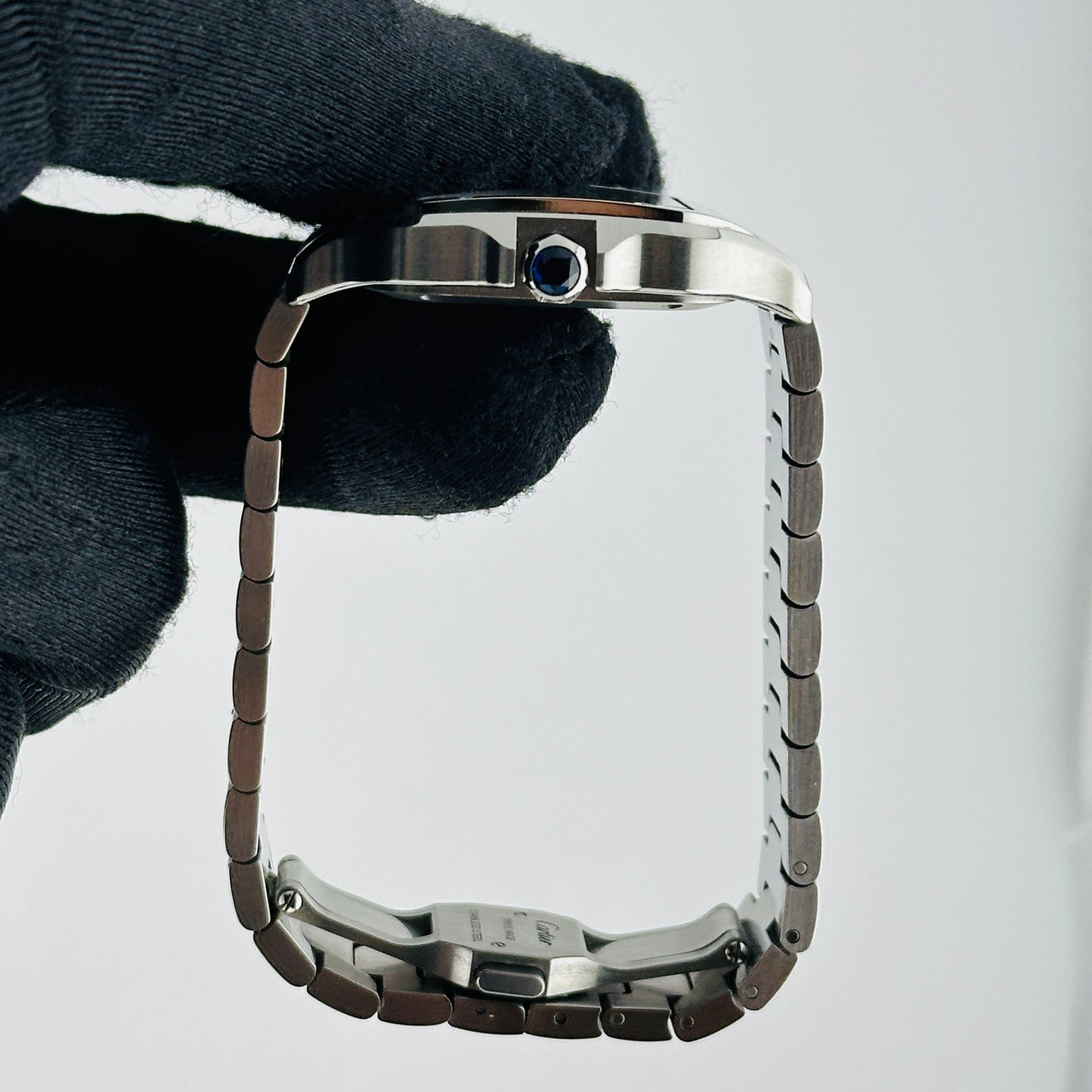 Cartier Santos Medium Silver Roman Dial on Stainless Steel Bracelet Ref. 4075 / WSSA0029 Complete 2024 — view 6