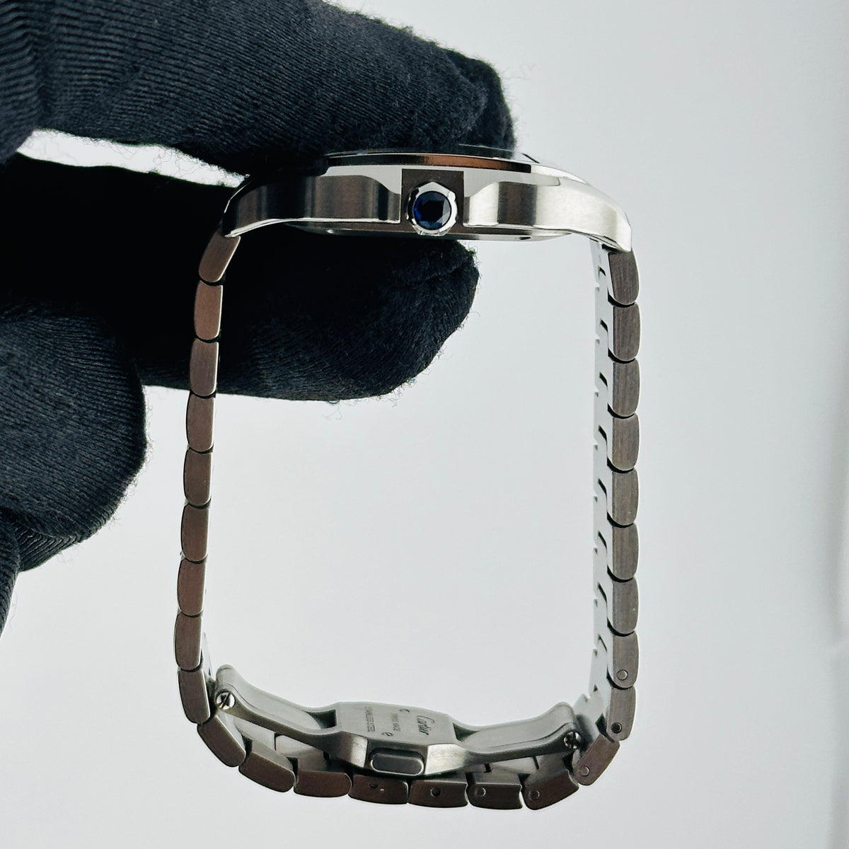 Cartier Santos Medium Silver Roman Dial on Stainless Steel Bracelet Ref. 4075 / WSSA0029 Complete 2024 — view 6