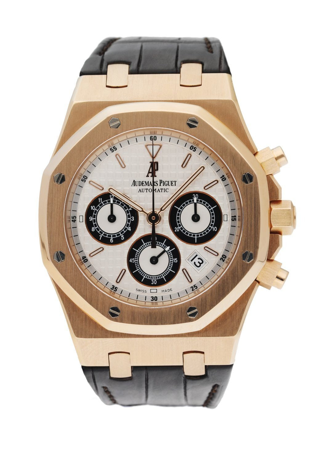 Audemars Piguet Royal Oak Silver Dial on Leather Strap Ref. 26022OR.OO.D098CR.01