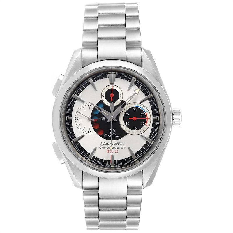 Omega Seamaster Aqua Terra NZL-32 Regatta Silver Dial on Stainless Steel Bracelet Ref. 2513.30.00 Card Open Date