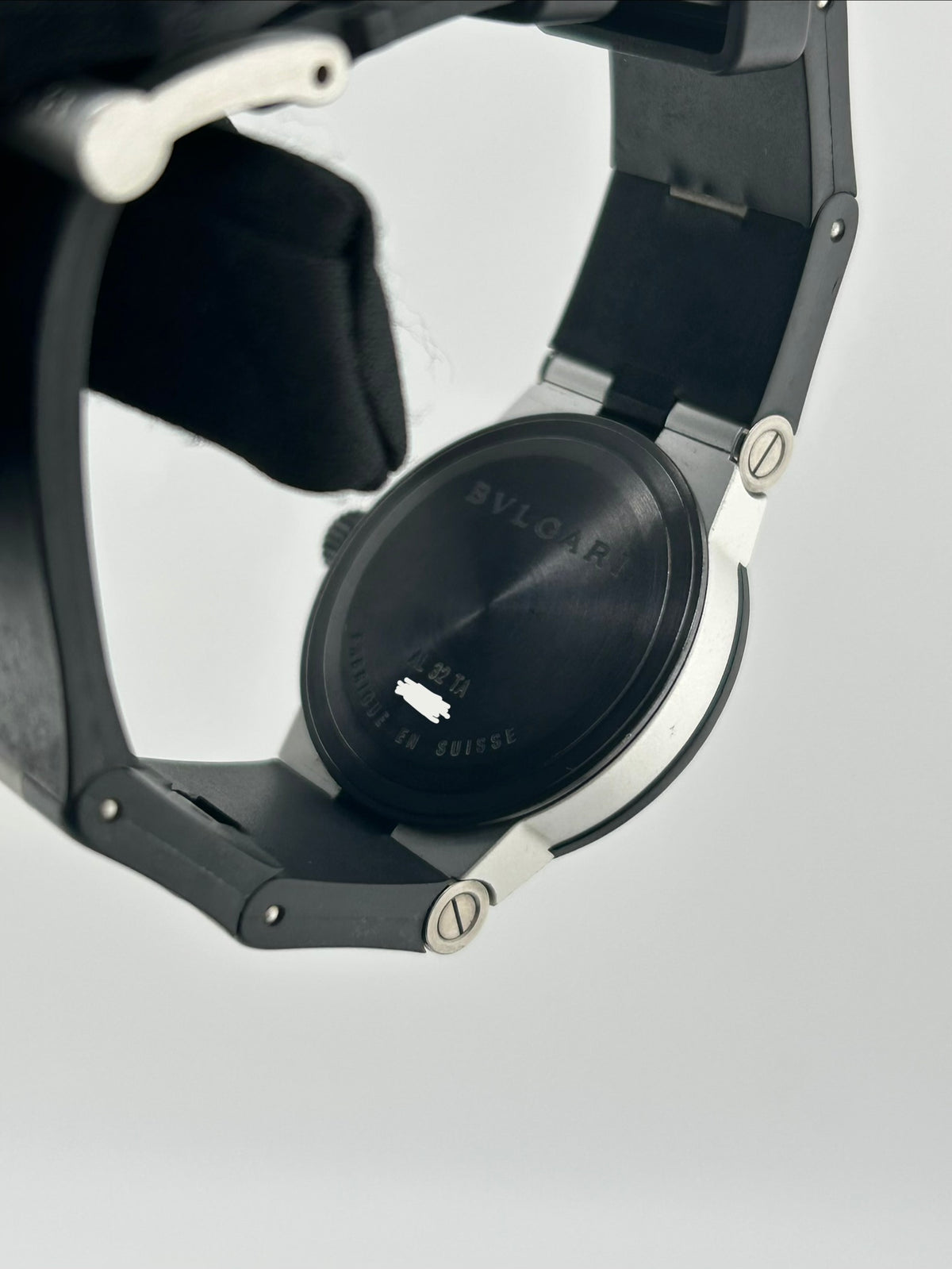 Bvlgari Aluminum Diagono Silver Dial on Black Rubber Strap Ref. AL32TA Papers 2003 — view 7
