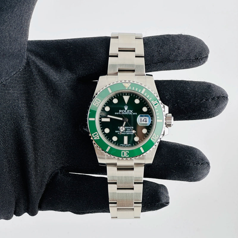 Rolex Submariner Hulk Green Dial on Oyster Ref 116610LV with Card Old Green 2014
