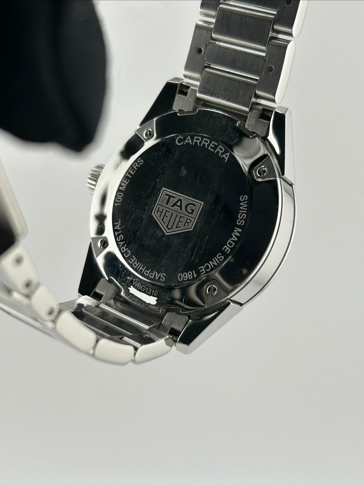 Tag Heuer Carrera Blue Dial on Stainless Steel Bracelet Ref. WBG1310.BA0758 Complete 2019 — view 7