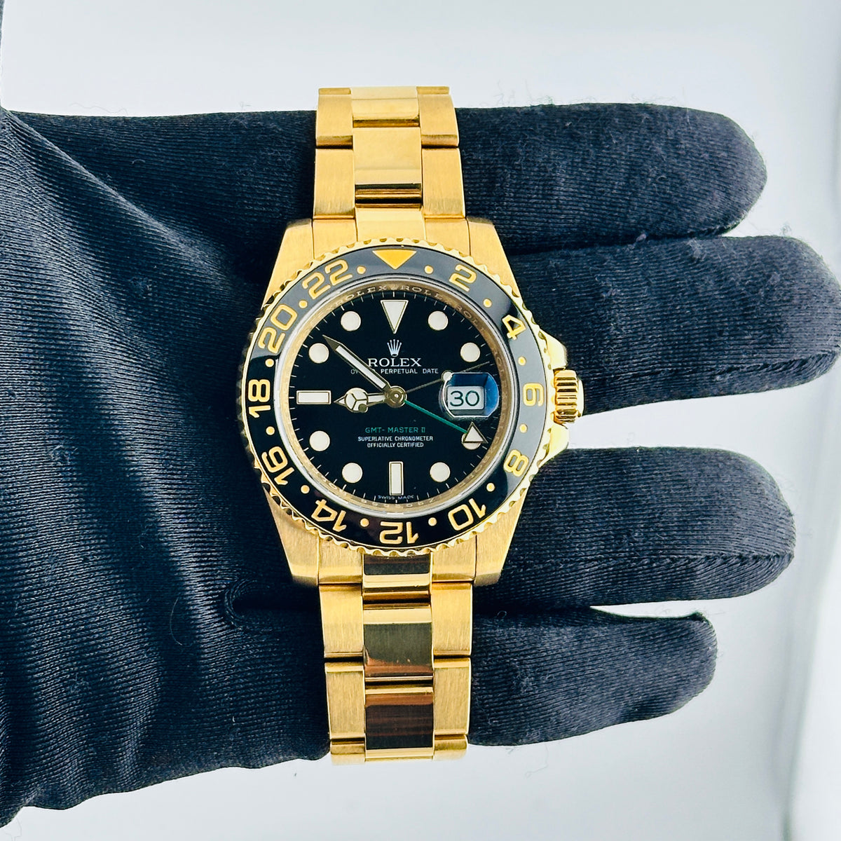 Rolex GMT-Master II Black Dial on Oyster Bracelet Ref. 116718LN Card 2008 — view 2