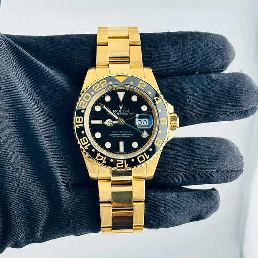 Rolex GMT-Master II Black Dial on Oyster Bracelet Ref. 116718LN Card 2008 — view 2