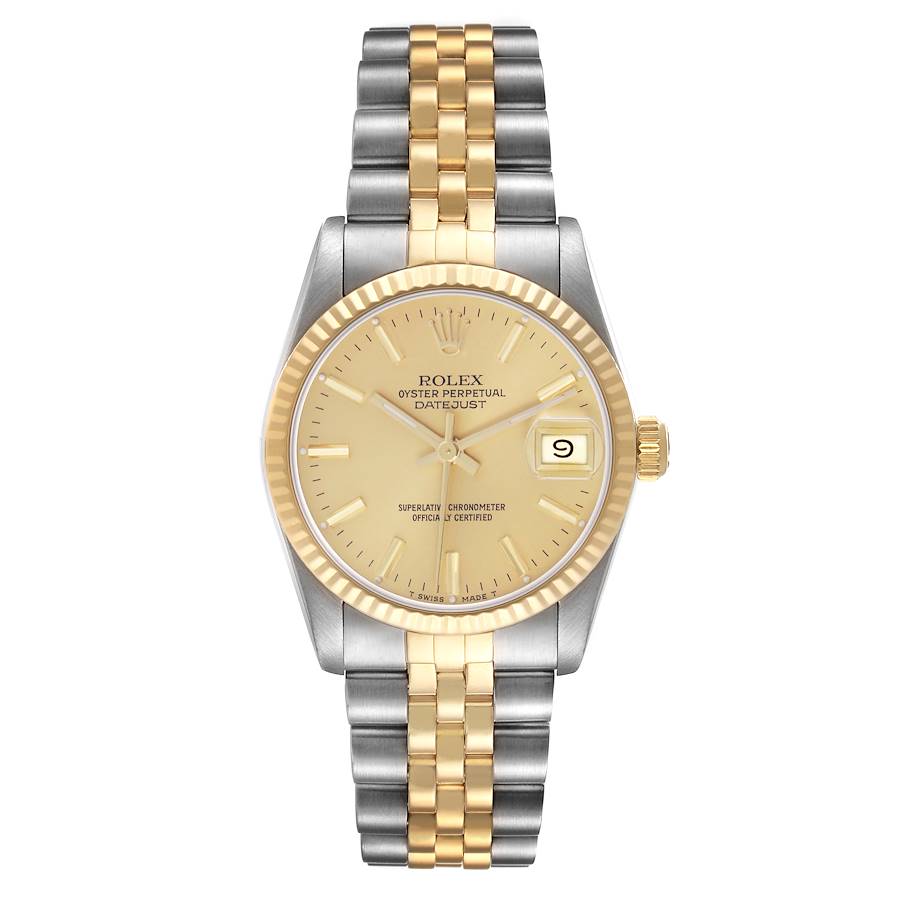 Rolex Datejust Champagne Stick Dial on D Link Jubilee Ref. 68273