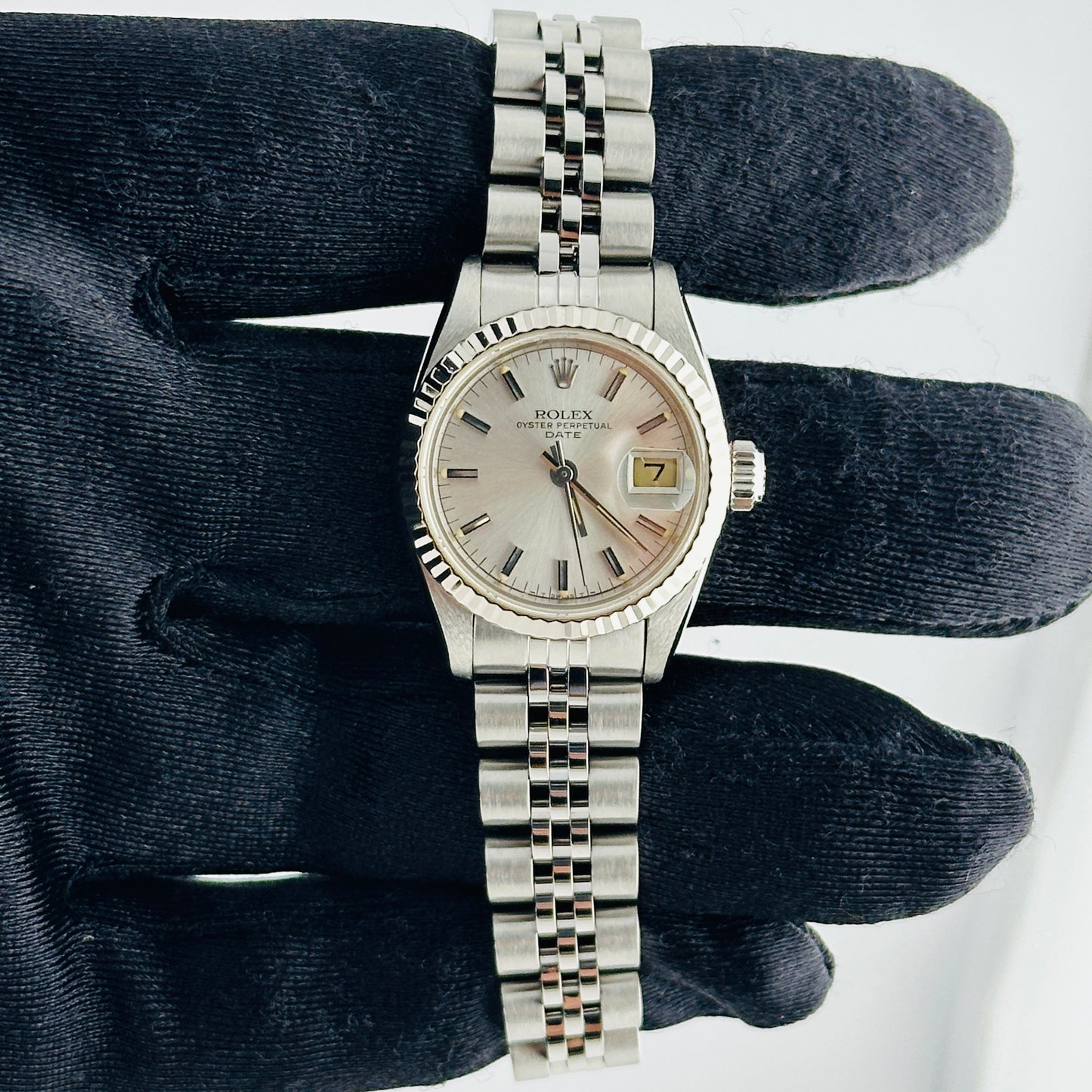Rolex Datejust Lady Silver Stick Dial on Jubilee Ref. 69174 Papers 1985