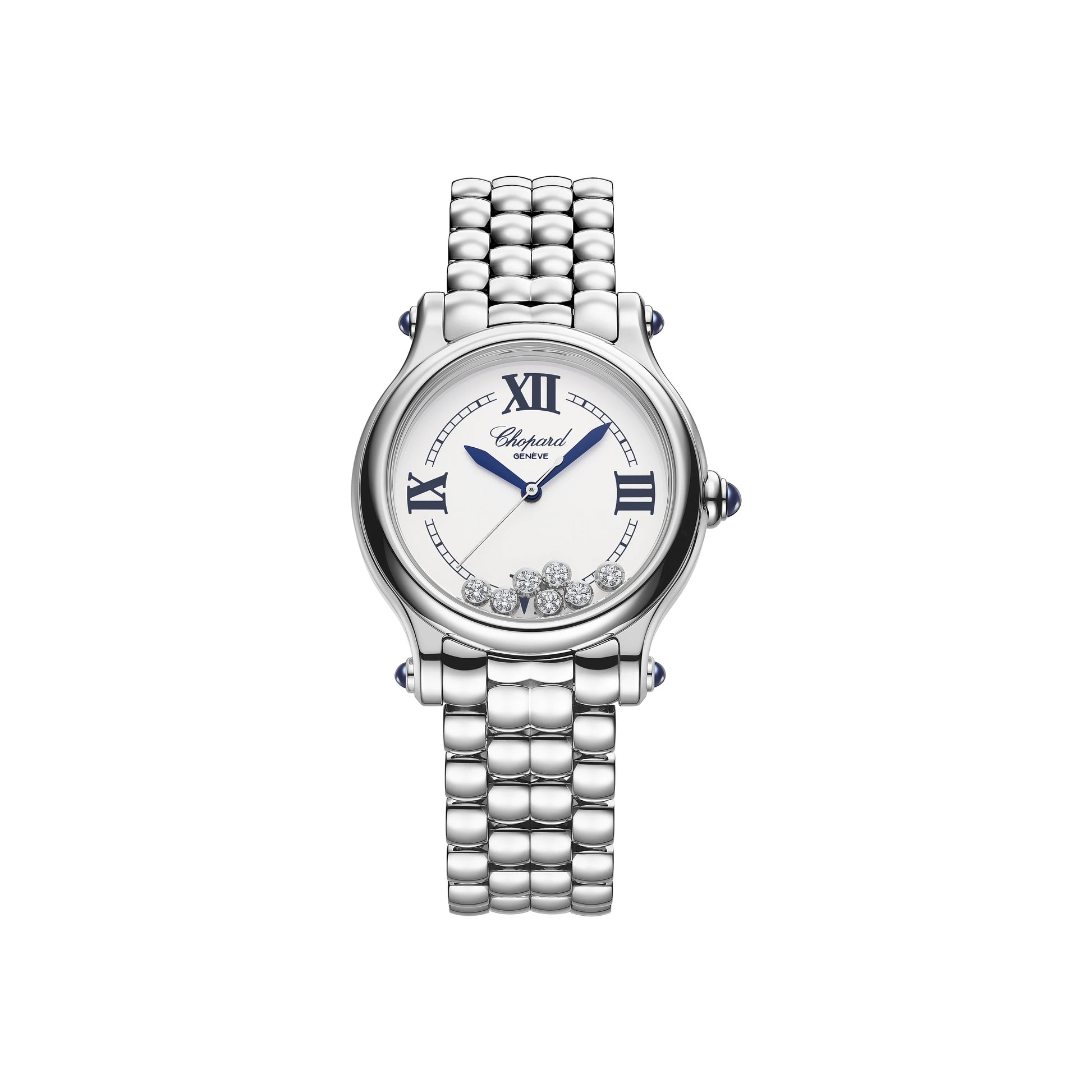 Chopard Happy Sport The First Silver Roman / Moving Diamonds Dial on Stainless Steel Bracelet Ref. 278610-3001 Manuals Only