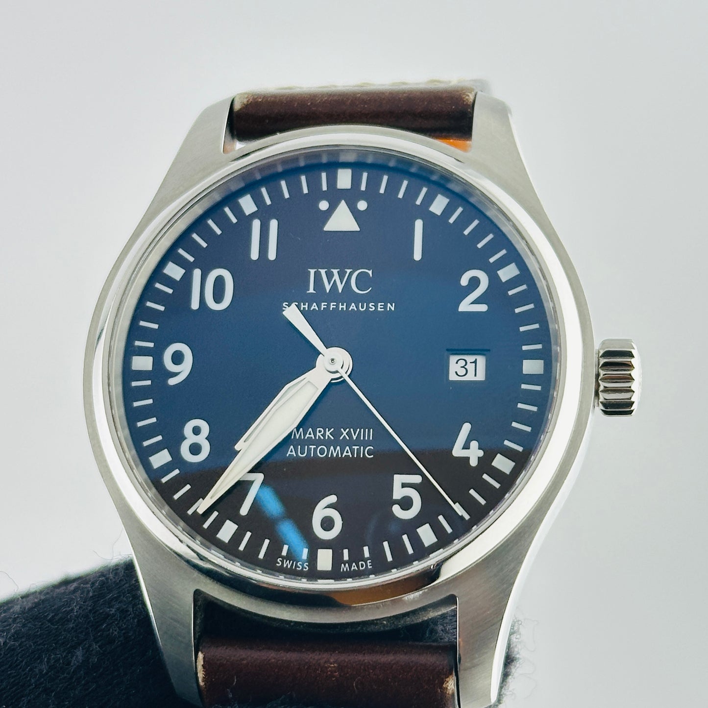 Iwc Pilot's Watch Mark XVIII Edition Brown Dial on Leather Band Ref. IW327003 Complete 2020 — view 2