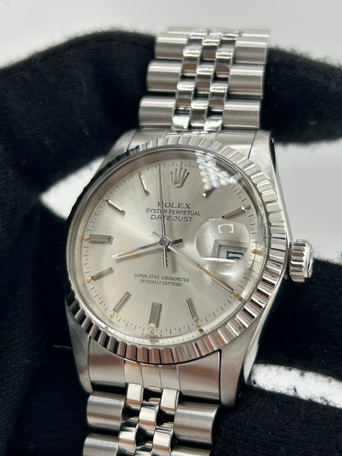 Rolex Datejust 36 Silver Stick Dial on Jubilee D Link Bracelet Ref. 16030 1984 — view 3