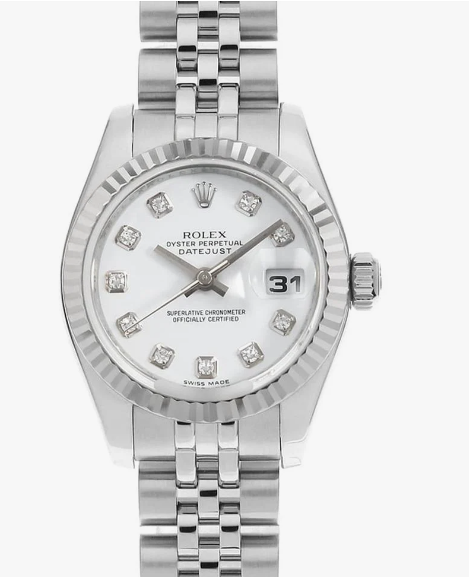 Rolex Datejust Lady White Diamond Dial on Jubilee Ref. 179174G Papers 2006