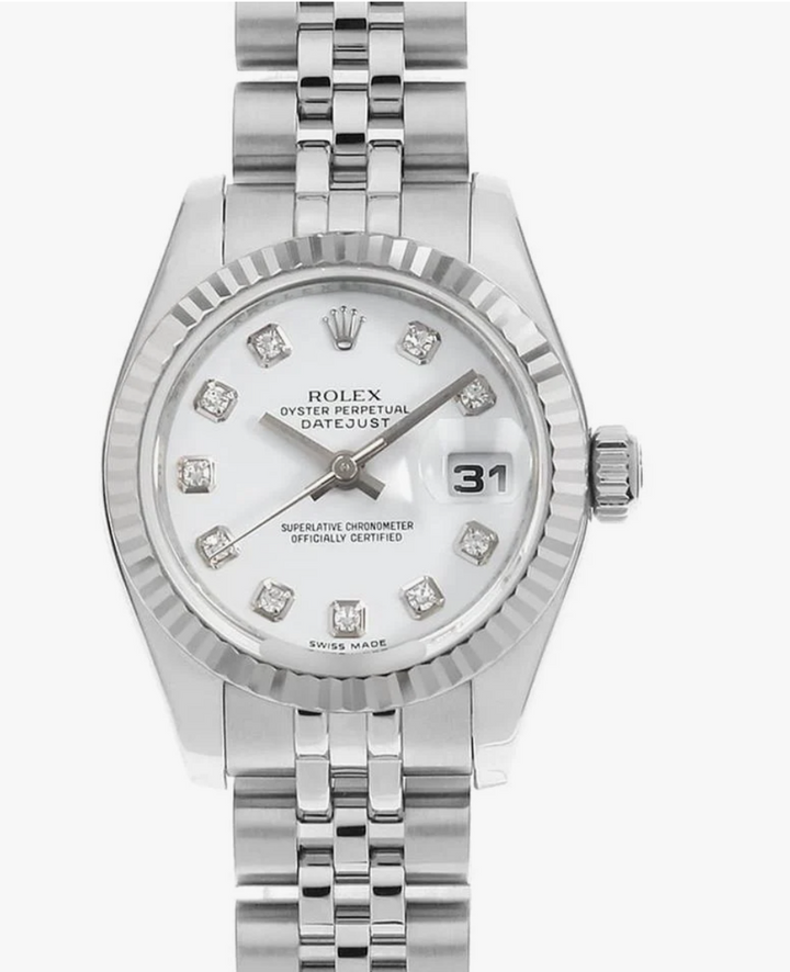 Rolex Datejust Lady White Diamond Dial on Jubilee Ref. 179174G Papers 2006