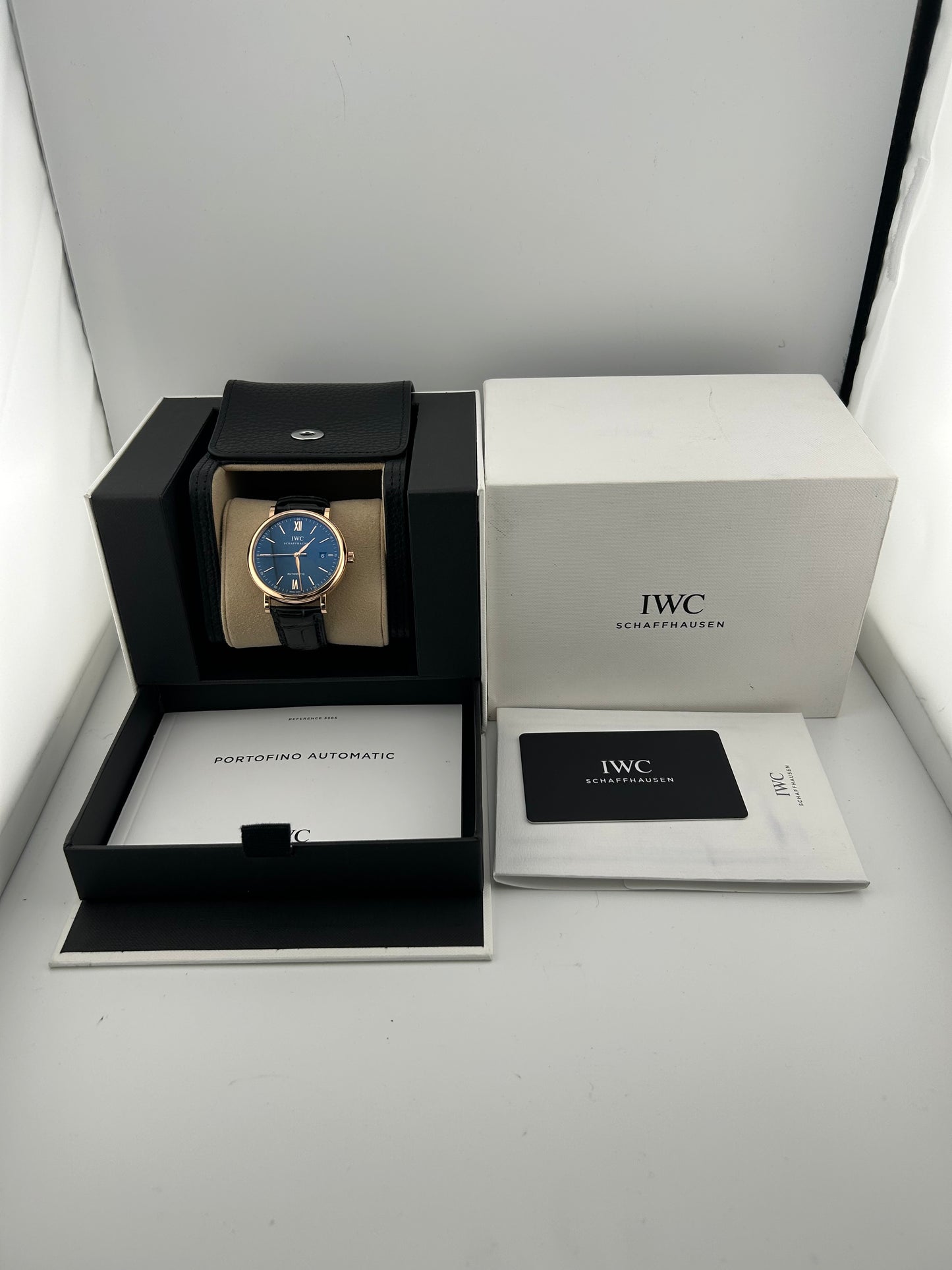 Iwc Portofino Blue Dial on Leather Strap Ref. IW356522 Complete 2021 — view 7