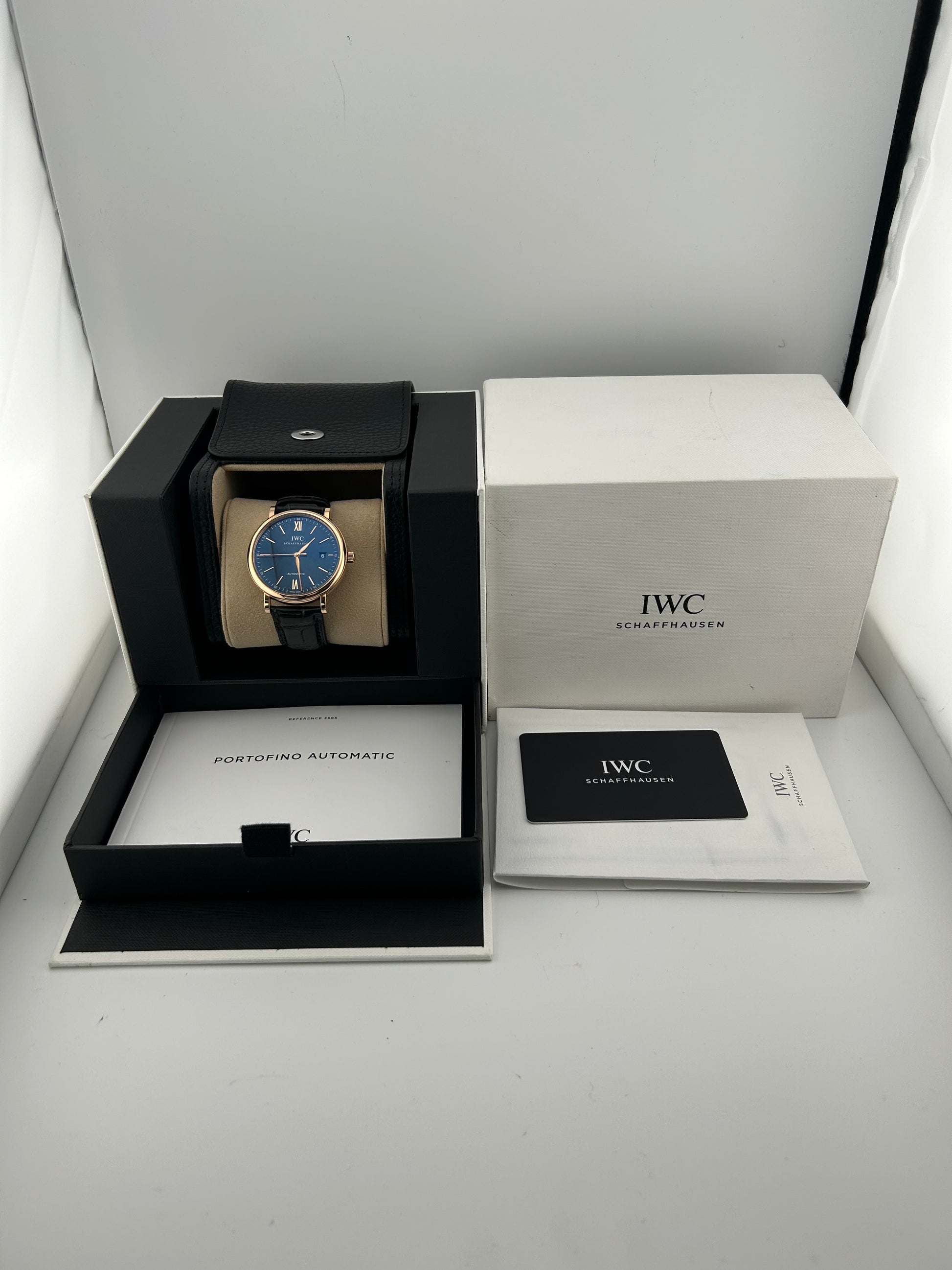 Iwc Portofino Blue Dial on Leather Strap Ref. IW356522 Complete 2021 — view 7