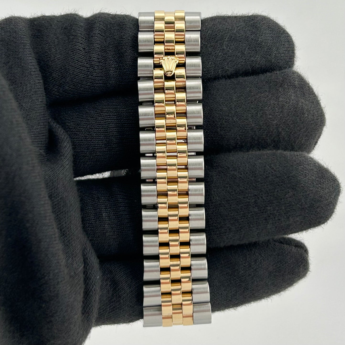 Rolex Datejust Champagne Anniversary Factory Diamond Dial Dial on D Link Jubilee Hidden Clasp Bracelet Ref. 116233G 2007 — view 4