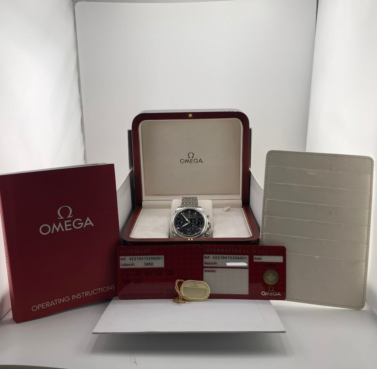 Omega De Ville Co-Axial Grey Dial on Stainless Steel Bracelet Ref. 422.10.41.52.06.001 Complete Open Date — view 7