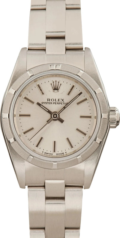 Rolex Oyster Perpetual Silver Dial on Oyster Ref 76030 with Papers 2000