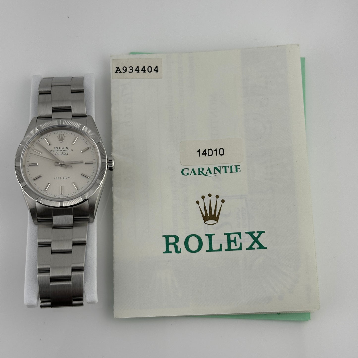 Rolex Air-King Silver Dial on Oyster Ref. 14010 Papers 2002 — view 5