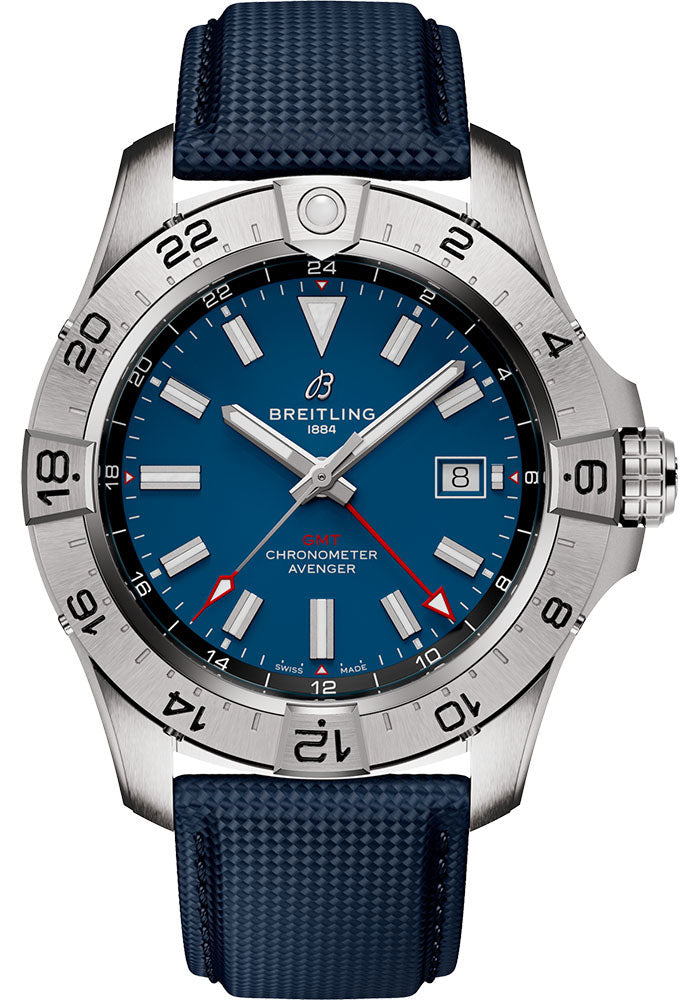 Breitling Avenger Automatic GMT Blue Dial on Leather Strap Ref. A32320101C1X1 Complete 2026