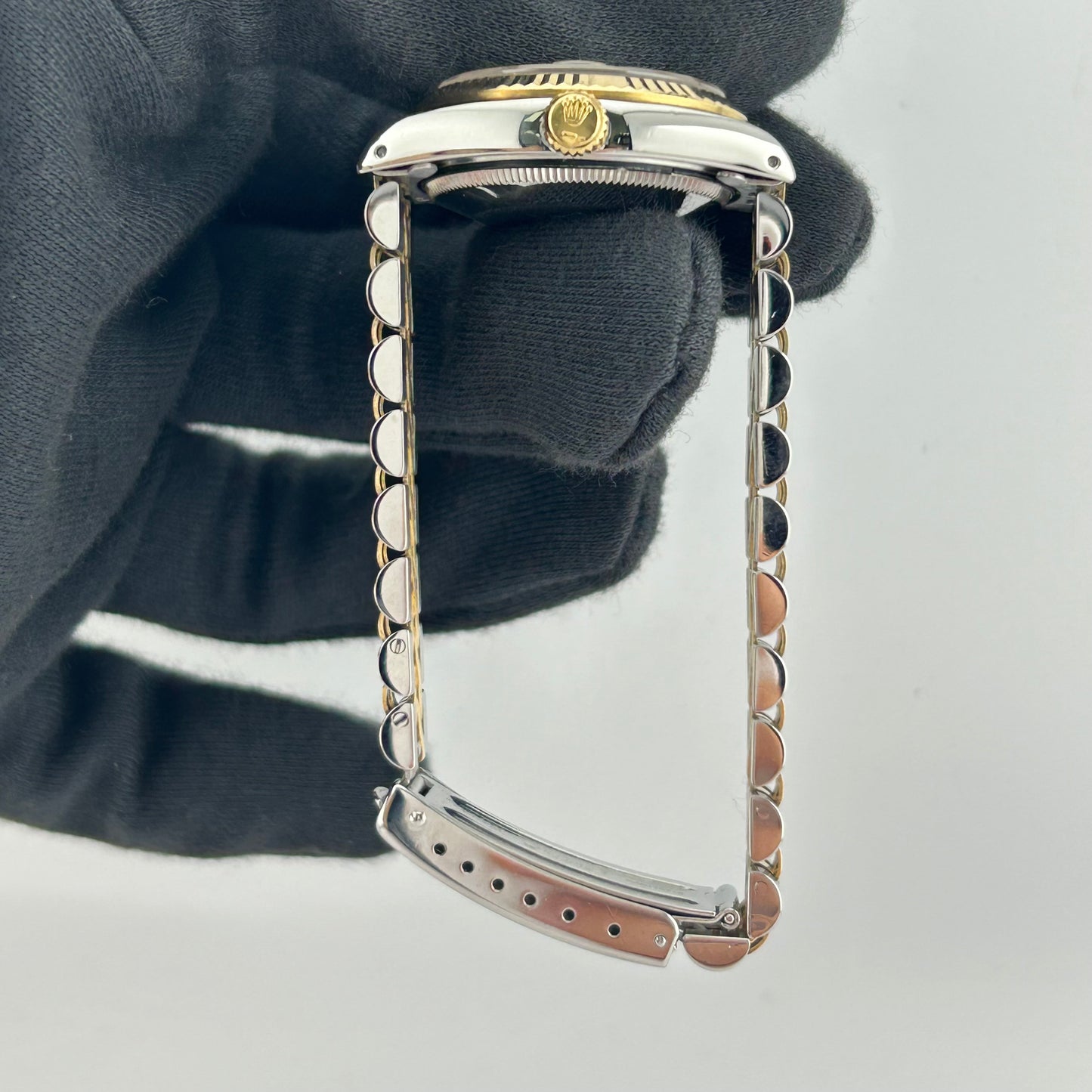 Rolex Datejust Champagne Stick Dial on D Link Jubilee Bracelet Ref. 68273 1988 — view 6