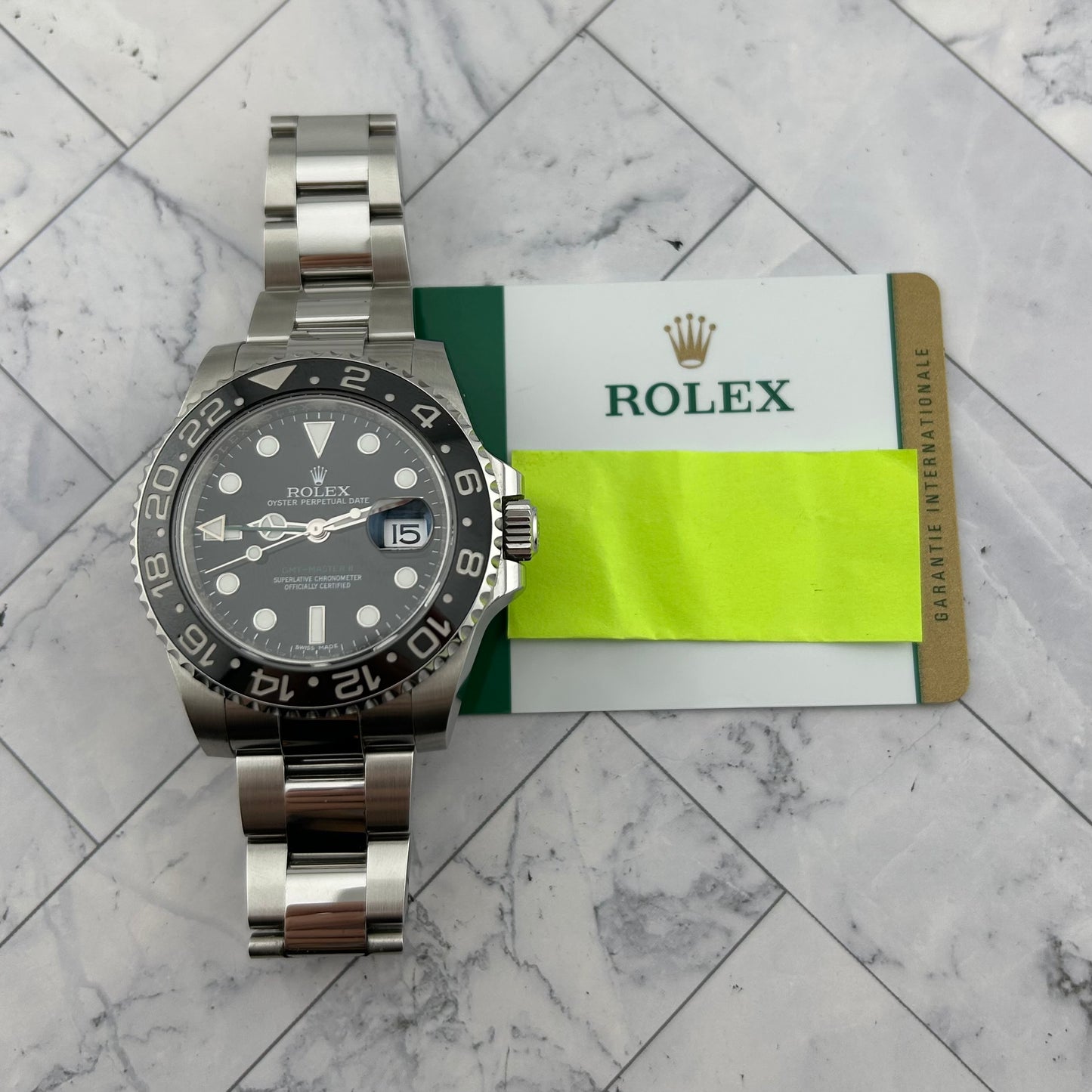 Rolex GMT-Master II Black Dial on Oyster Ref. 116710LN Card 2016 — view 7