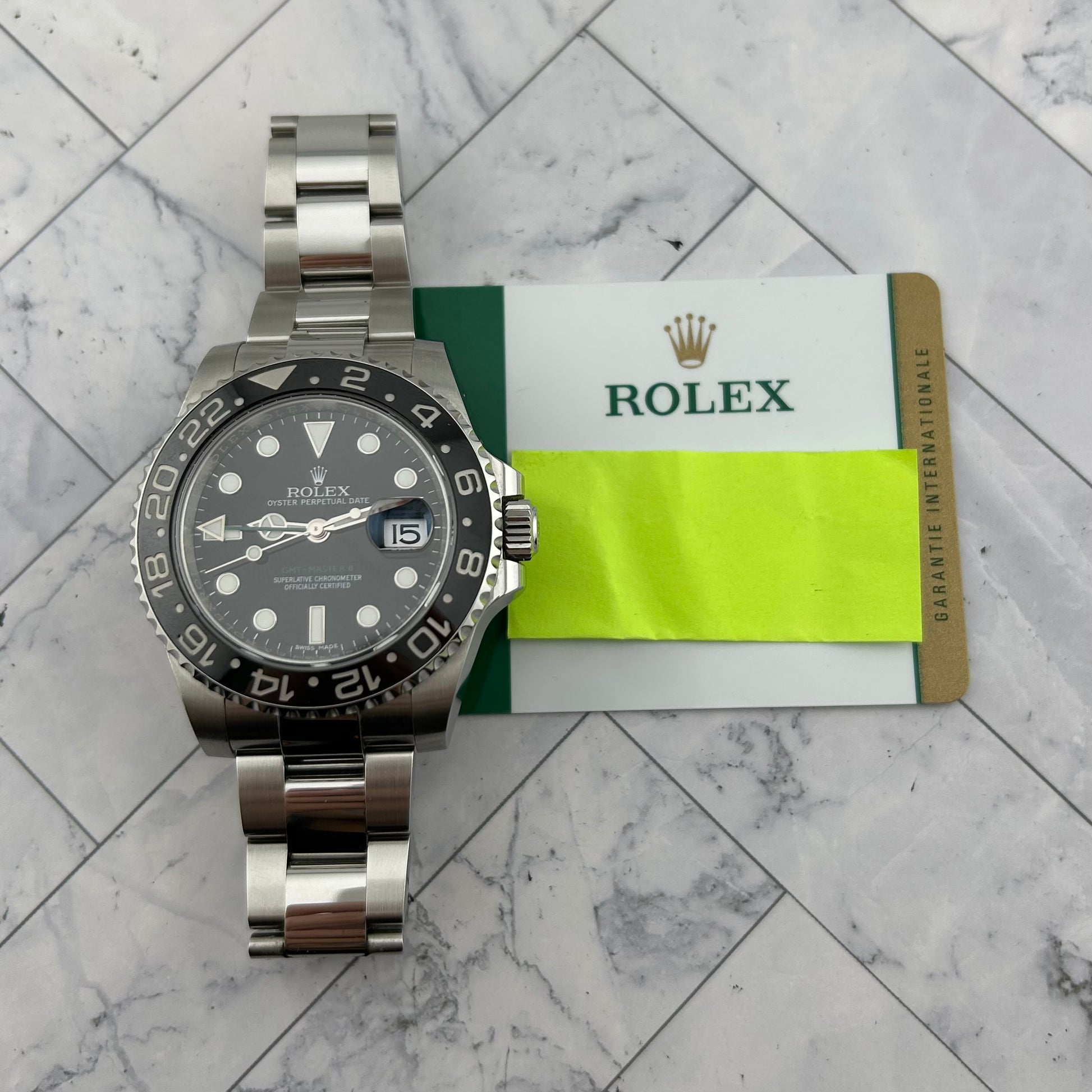 Rolex GMT-Master II Black Dial on Oyster Ref. 116710LN Card 2016 — view 7