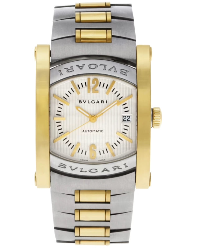 Bvlgari Assioma Ivory/Gold Stick Dial Ref AA44SG