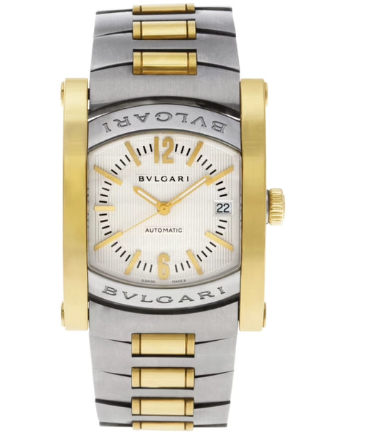 Bvlgari Assioma Ivory/Gold Stick Dial Ref AA44SG