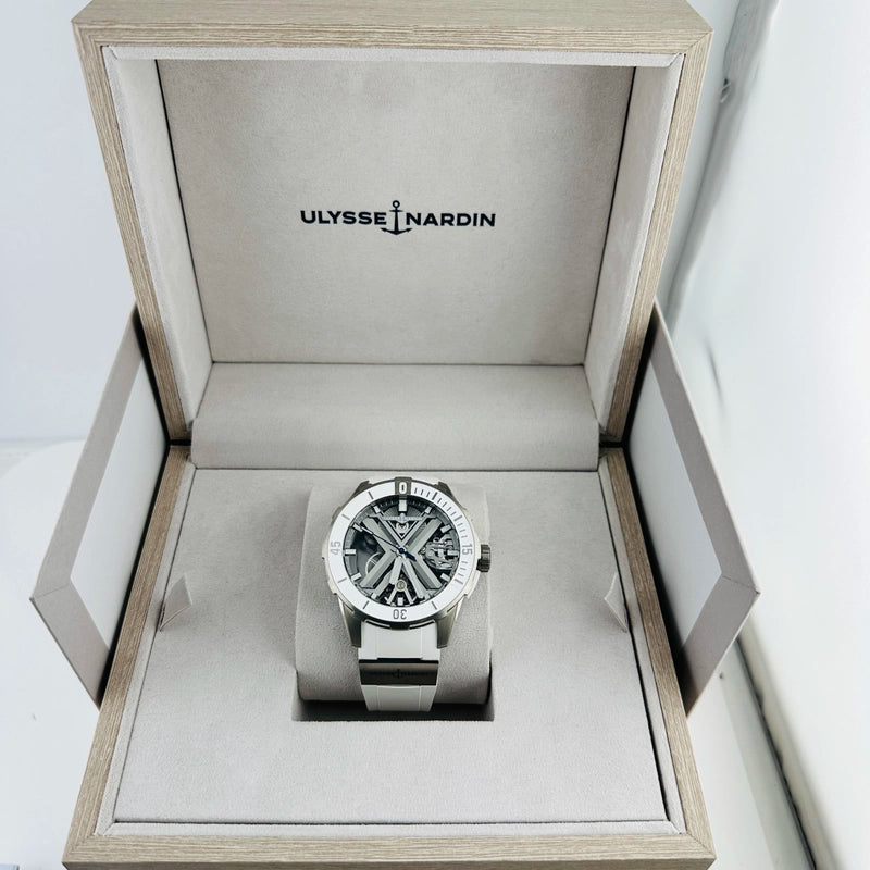 Ulysse Nardin Diver X Skeleton Gray Skeleton Dial on Rubber Ref 3723-170-1A with Card 2023
