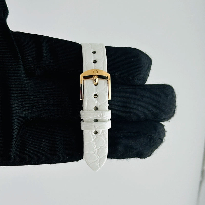 Omega De Ville Prestige White Mop Dial on Leather Ref 424.53.27.60.55.002 with Card