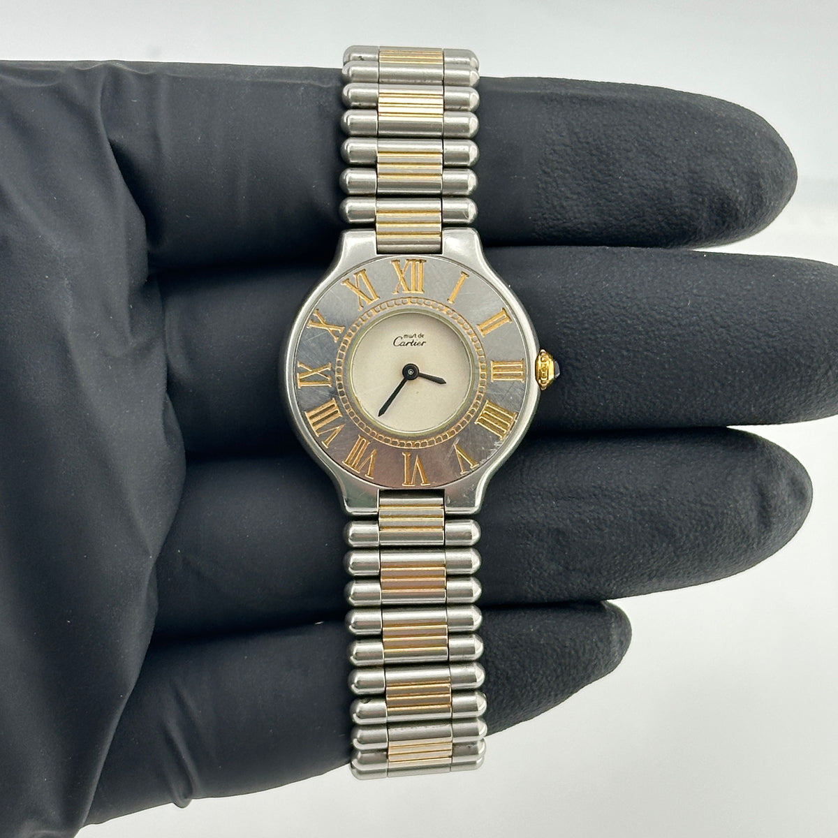 Cartier Must 21 Silver Dial on 2 Tone Bracelet Ref. W10050F4 Papers 1999 — view 2