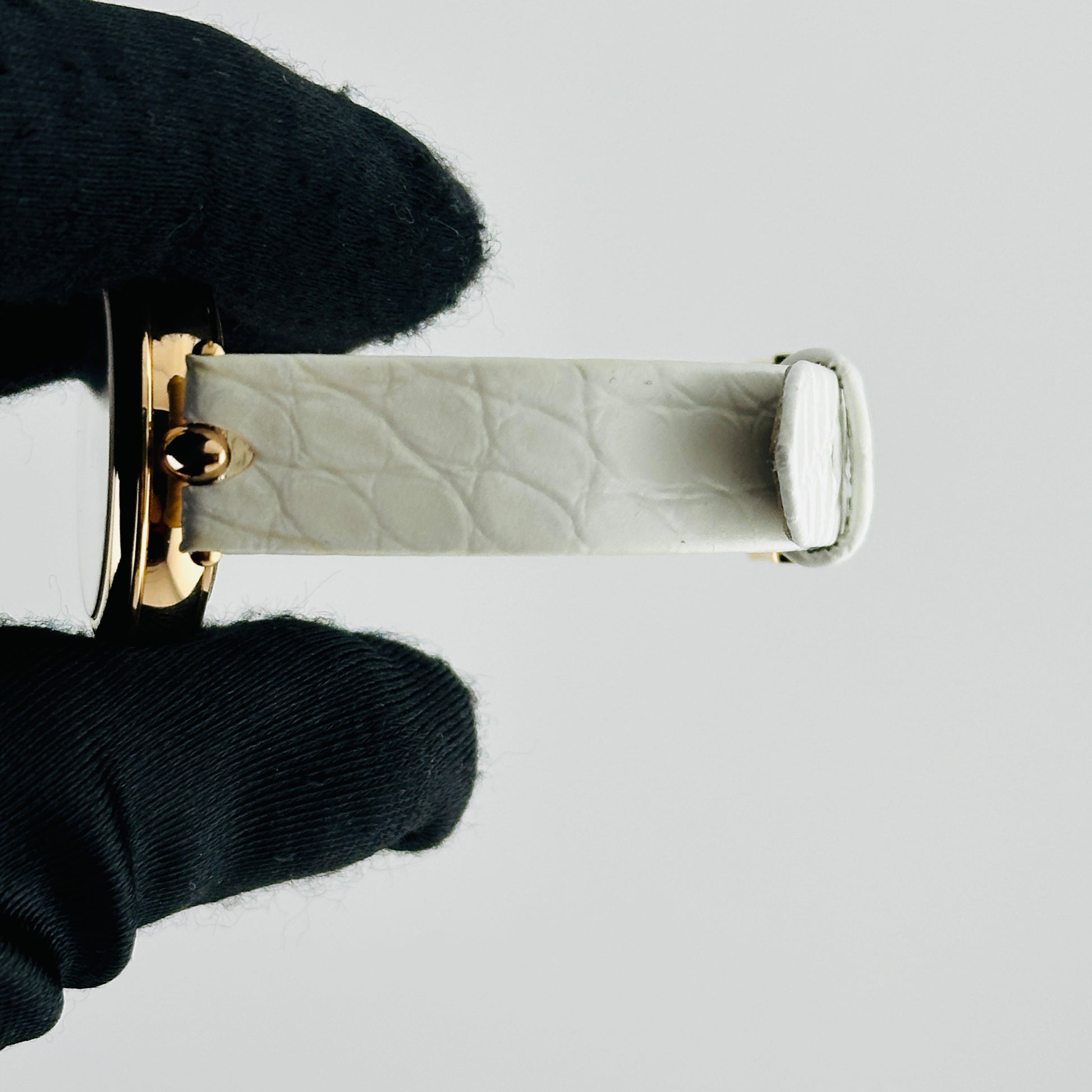 Omega De Ville Prestige White Mop Dial on Leather Ref. 424.53.27.60.55.002 Card Open Date — view 3