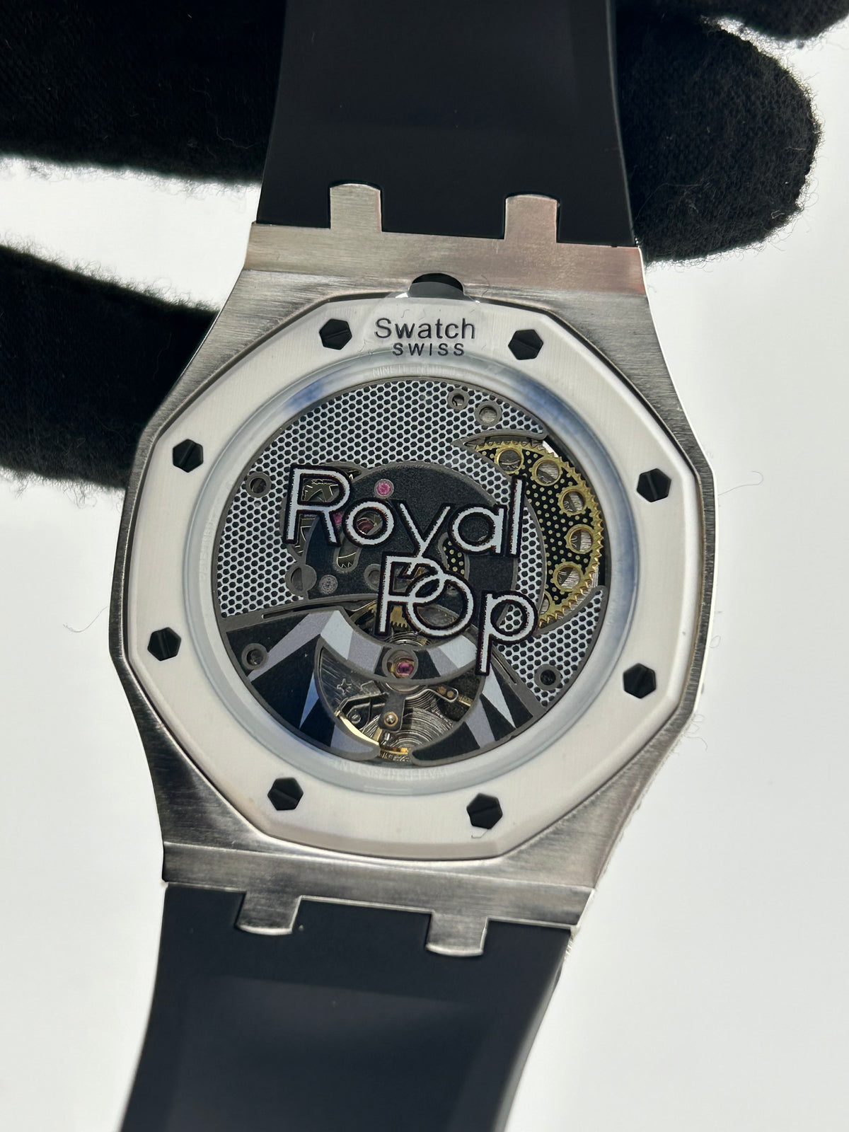 Ademars Piguet X Swatch OTG ROZ Black Dial on Rubber Strap Ref. SSX03J100N Complete 2026 — view 3