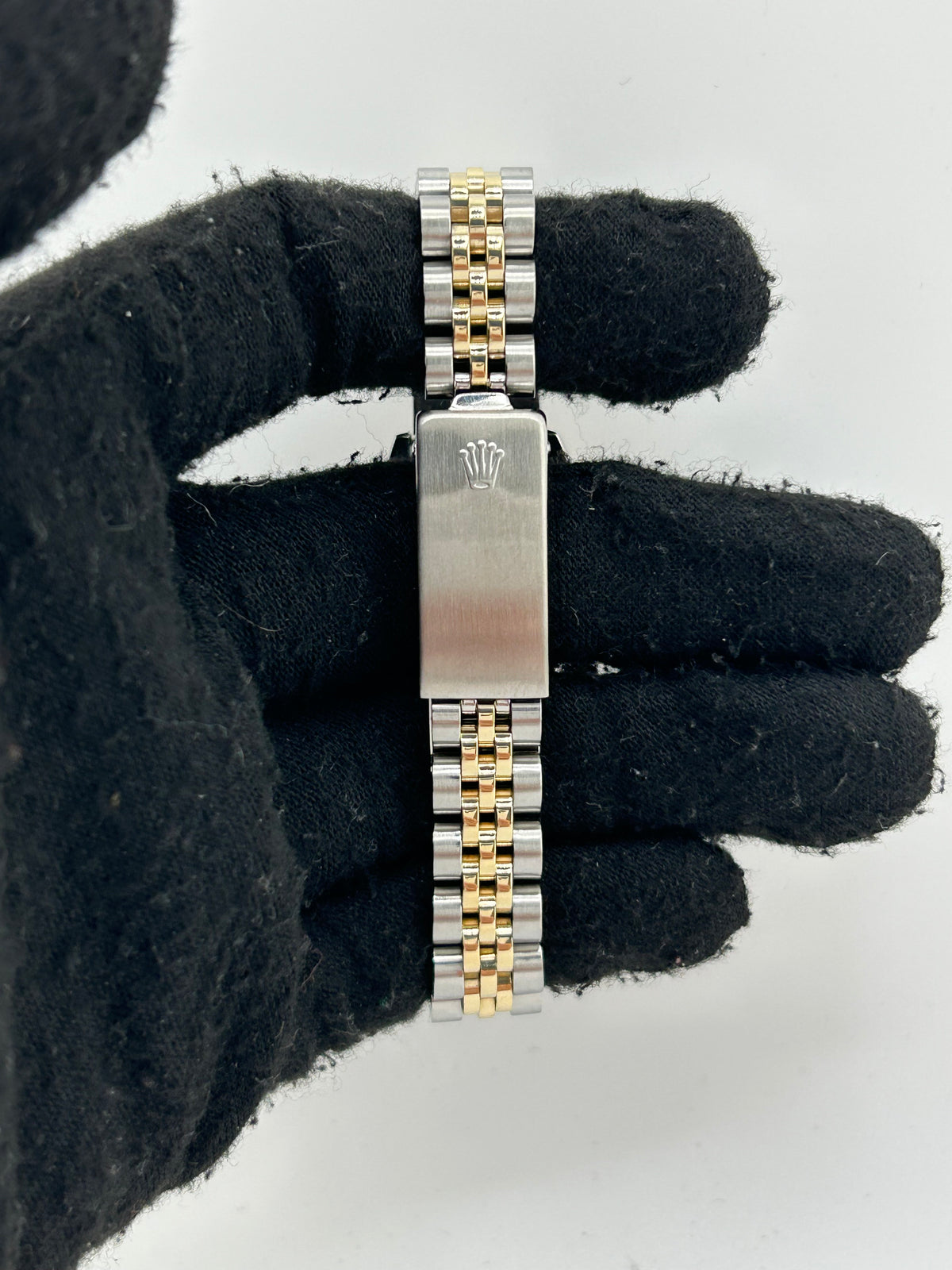 Rolex Date Champagne Stick Dial on 2 Tone Jubilee D Link Bracelet Ref. 69173 1981 — view 3