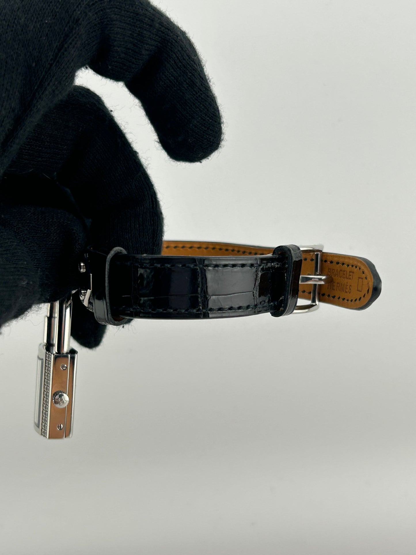 Hermes Kelly White Mop Dial on Leather Ref. KE1.232 — view 5