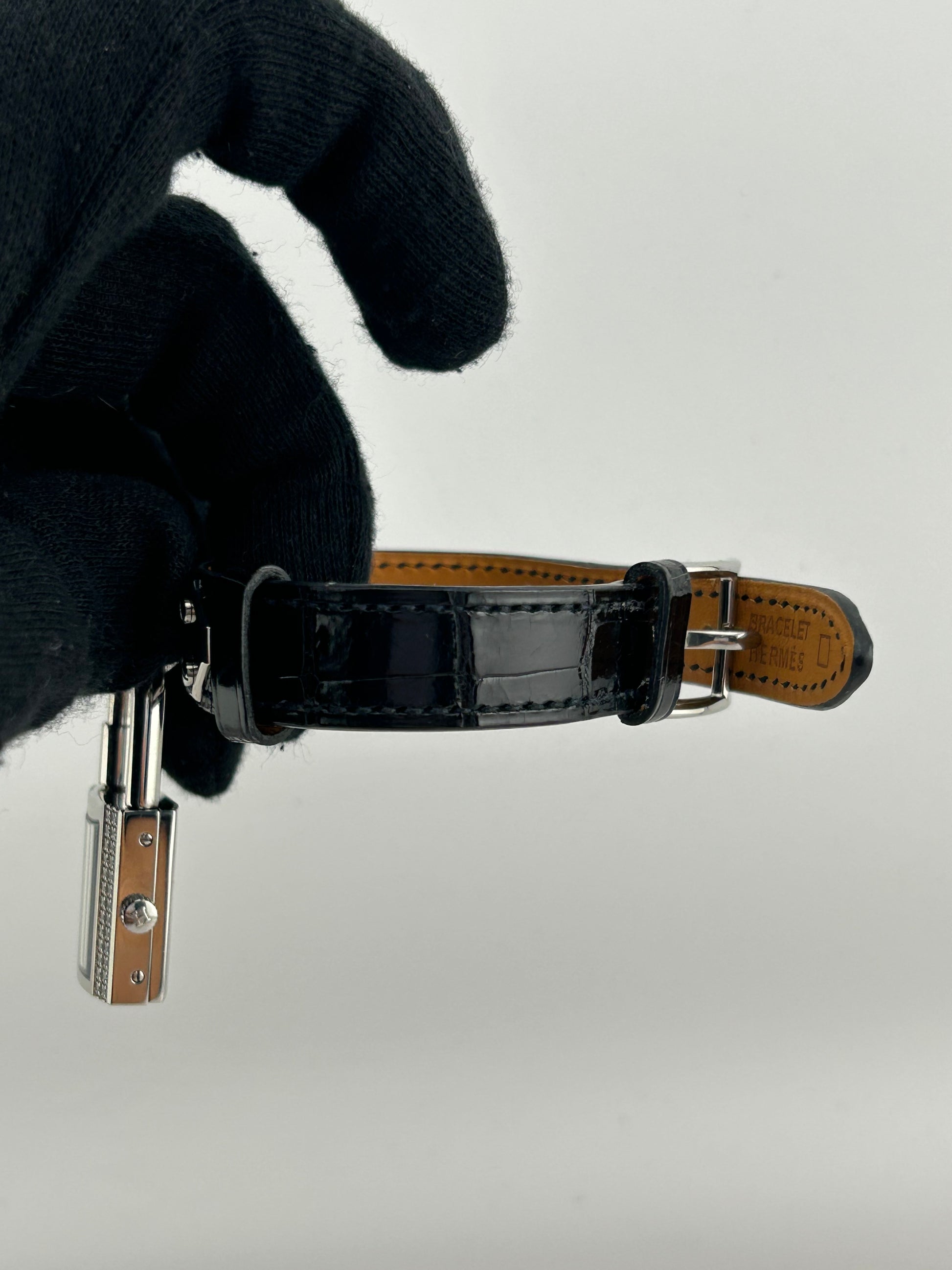 Hermes Kelly White Mop Dial on Leather Ref. KE1.232 — view 5