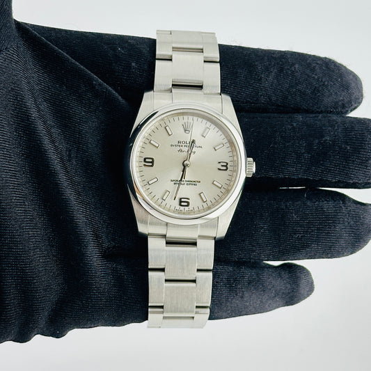 Rolex Oyster Perpetual Silver Stick 369 Dial on Oyster Ref. 114200 Card 2010 — view 2