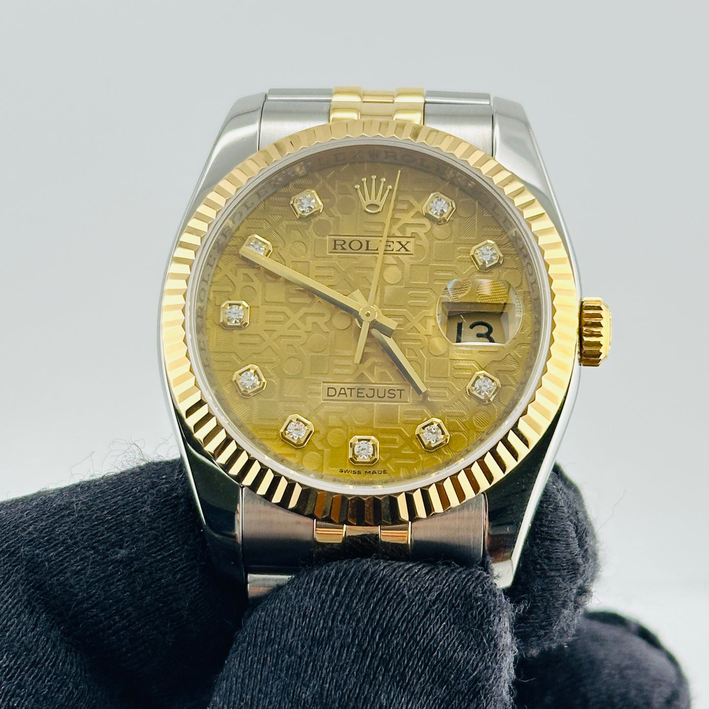 Rolex Datejust Champagne Diamond Factory Dial on D Link Jubilee Bracelet Ref. 116233 Card 2013 — view 6