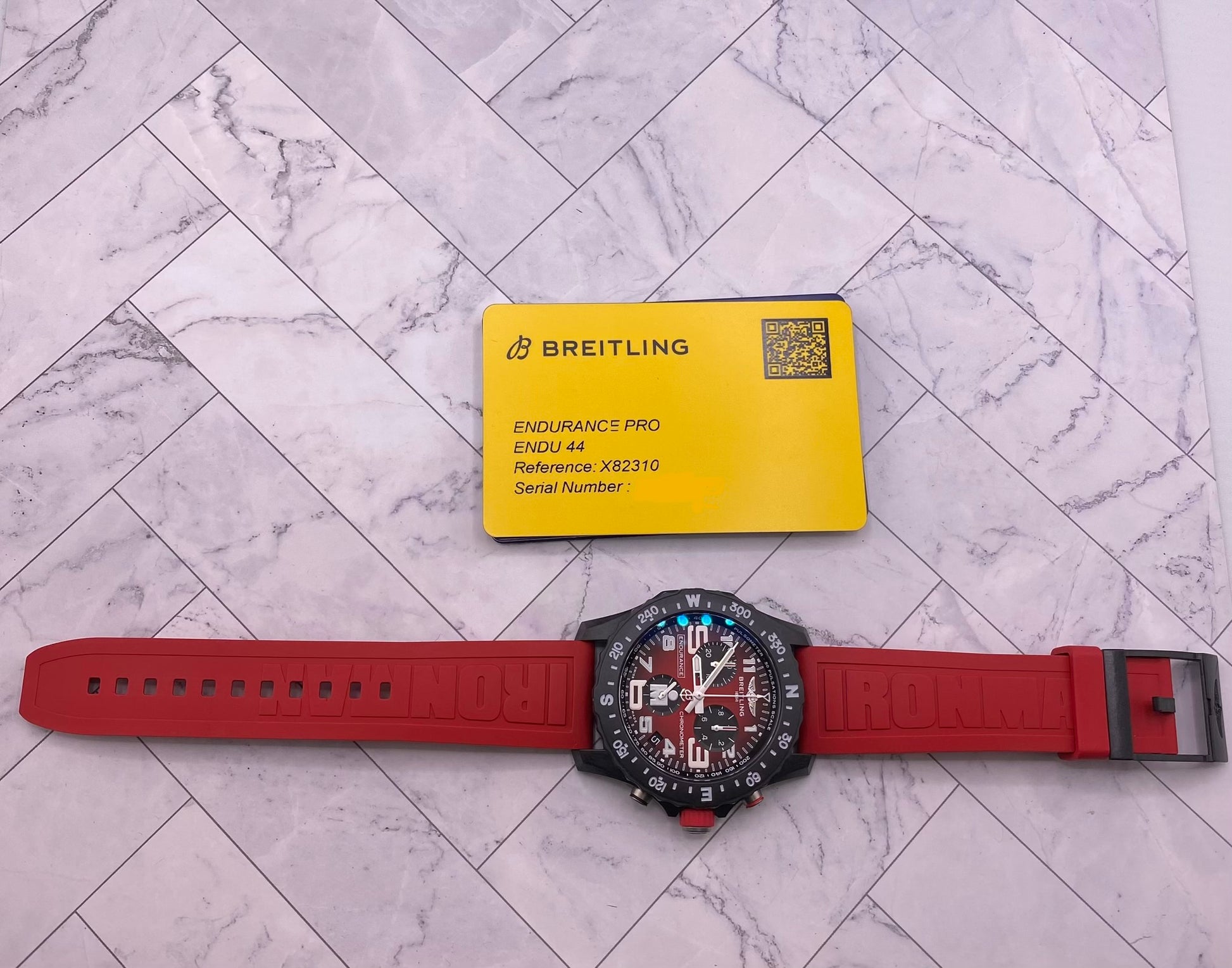 Breitling Endurance Pro Red Dial on Rubber Strap Ref. X823109A1K1S1 Card 2026 — view 6