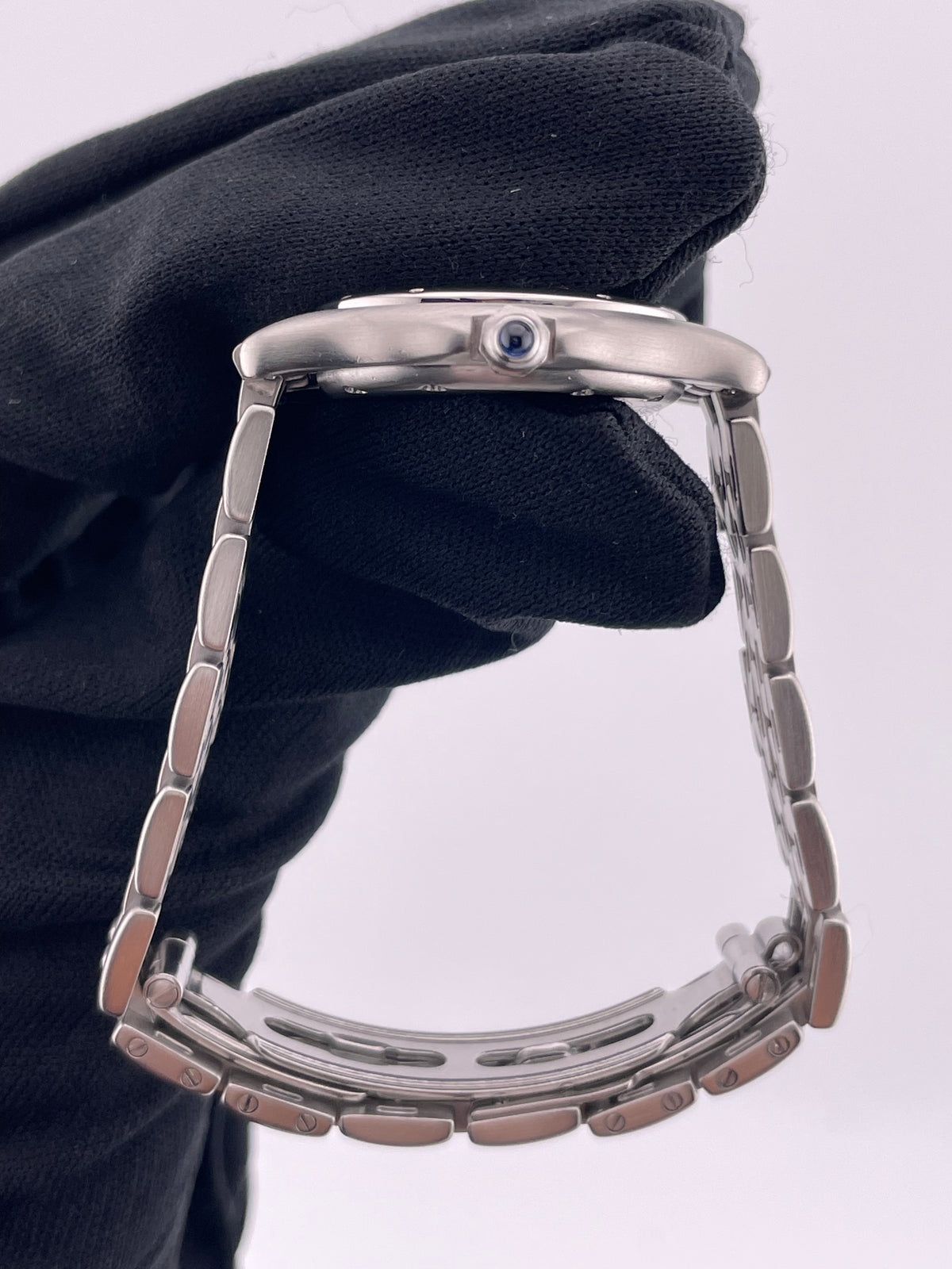 Cartier Cougar Silver Roman Numerals Dial on Stainless Steel Bracelet Ref. W35001F5 — view 6