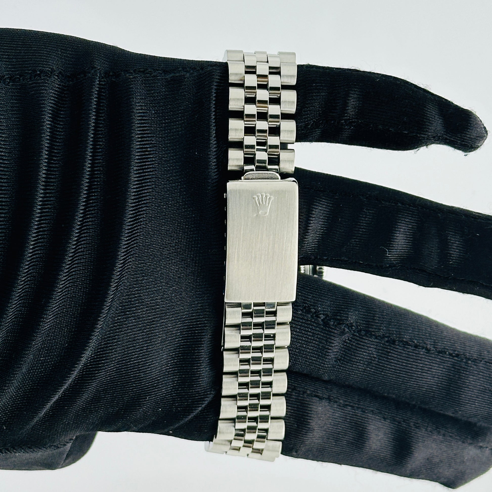 Rolex Datejust Silver Linen Dial on D Link Jubilee Ref. 1603 1973 — view 3