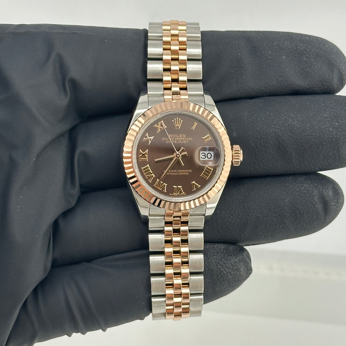 Rolex Datejust Lady Chocolate Roman Dial on Jubilee Hidden Clasp Bracelet Ref. 279171 Card 2017 — view 2
