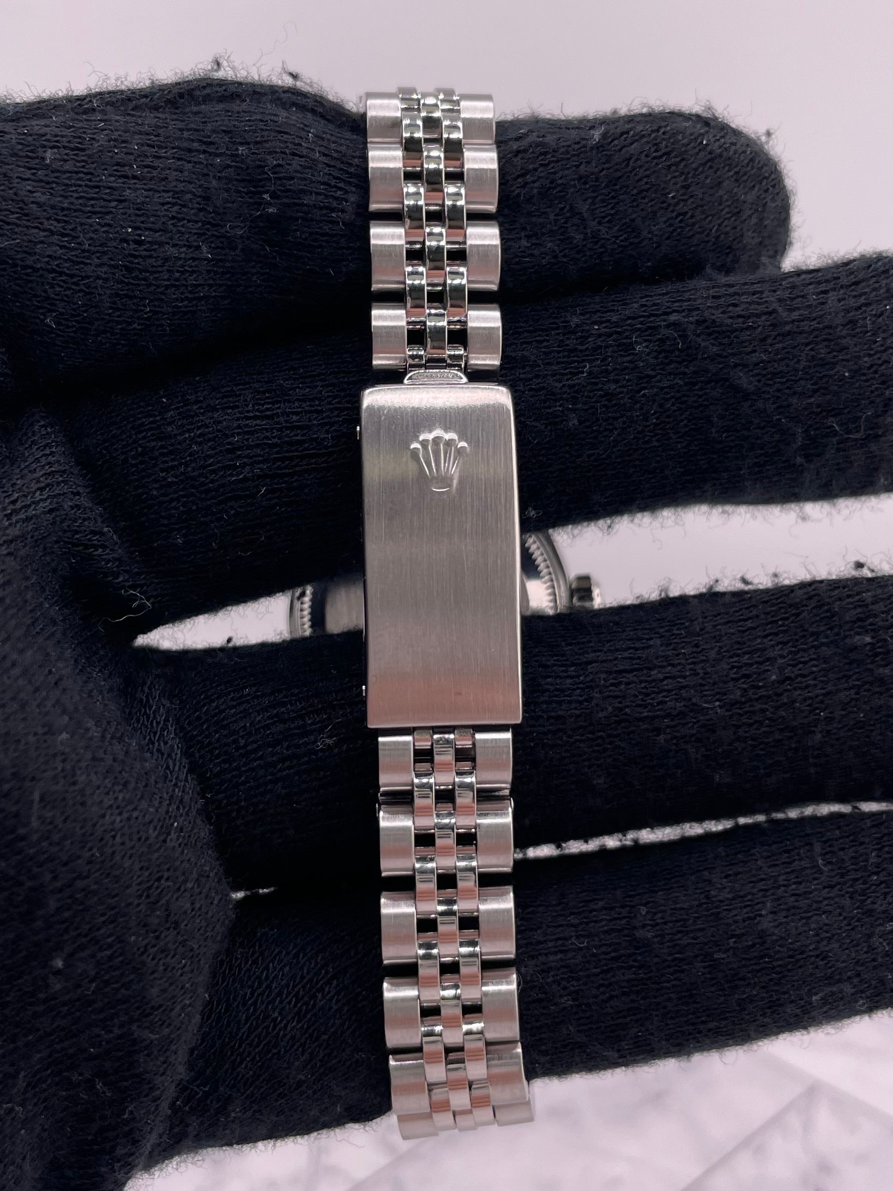 Rolex Oyster Perpetual Date Silver Stick Dial on Jubilee Ref. 79190 Papers Open Date — view 4