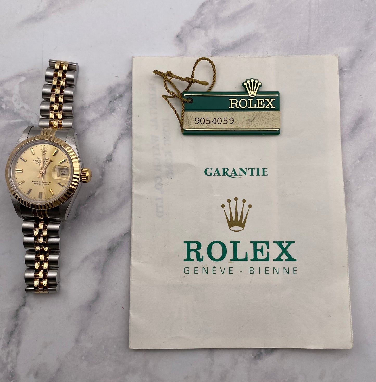 Rolex Datejust Lady Champagne Stick Dial on Jubilee Ref. 69173 Papers 1986 — view 7