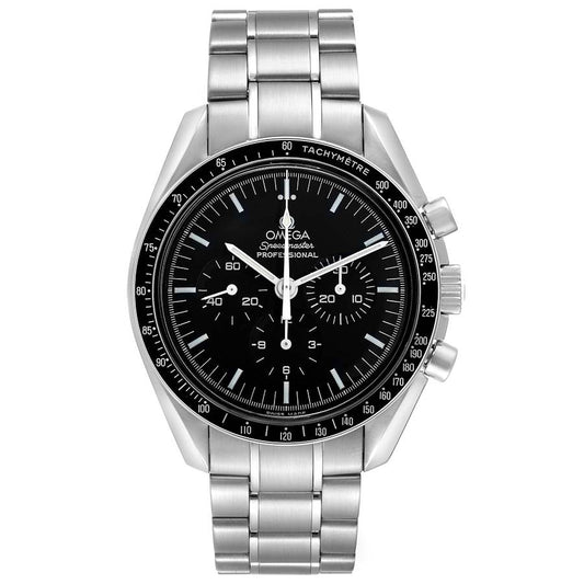 Omega Speed Master Black Index Dial on Stainless Steel Bracelet Ref. 3570.50.00 Card Open Date