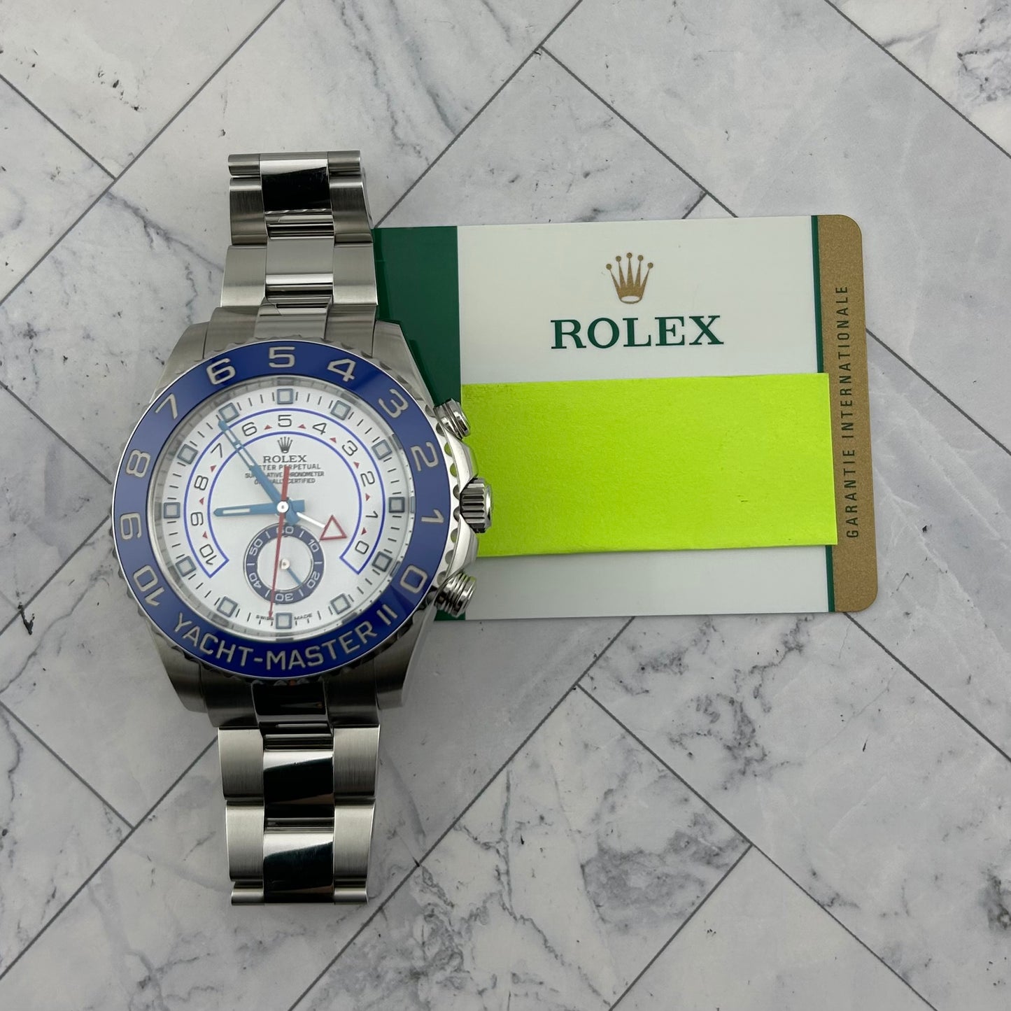 Rolex Yacht-Master II Matt White Dial on Oyster Ref. 116680 Card 2016 — view 7
