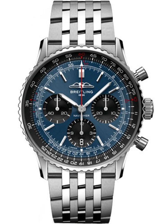 Breitling Navitimer B01 Chronograph Blue Dial on Bracelet Ref AB0139241C1A1 with Card 2025