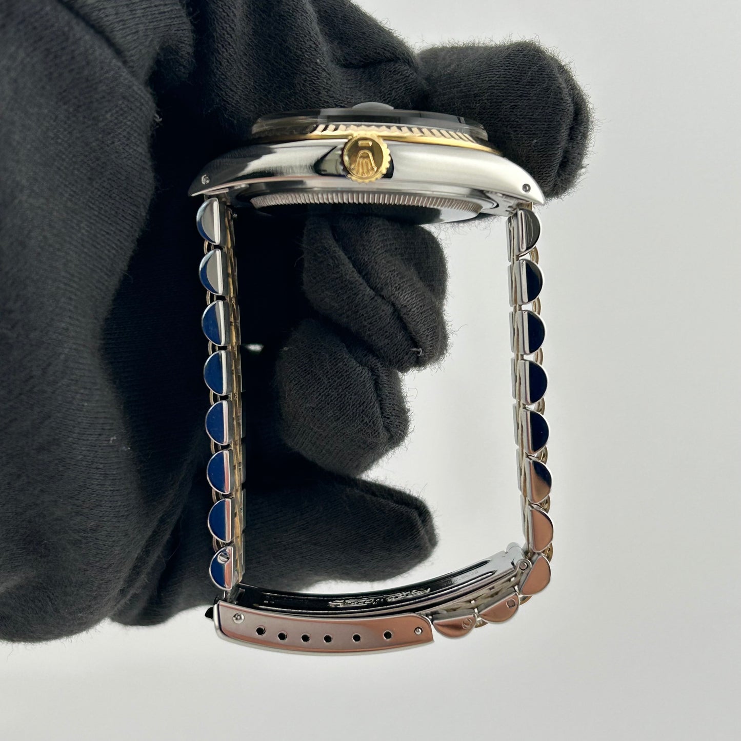 Rolex Datejust Champagne Stick Dial on D Link Jubilee Bracelet Ref. 16013 — view 6