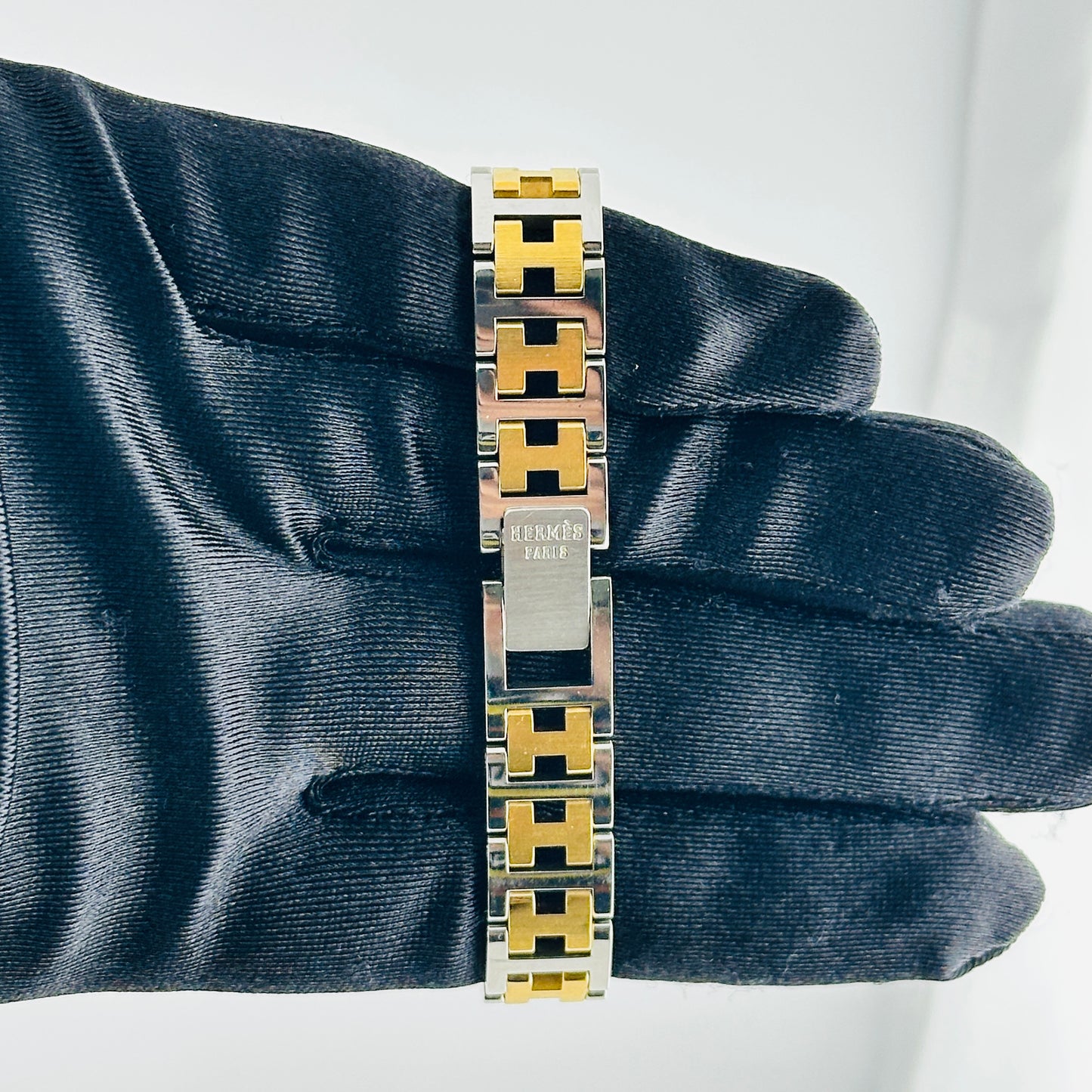 Hermes Clipper Ivory Dial on 2 Tone Bracelet Ref. CL3.240 — view 3