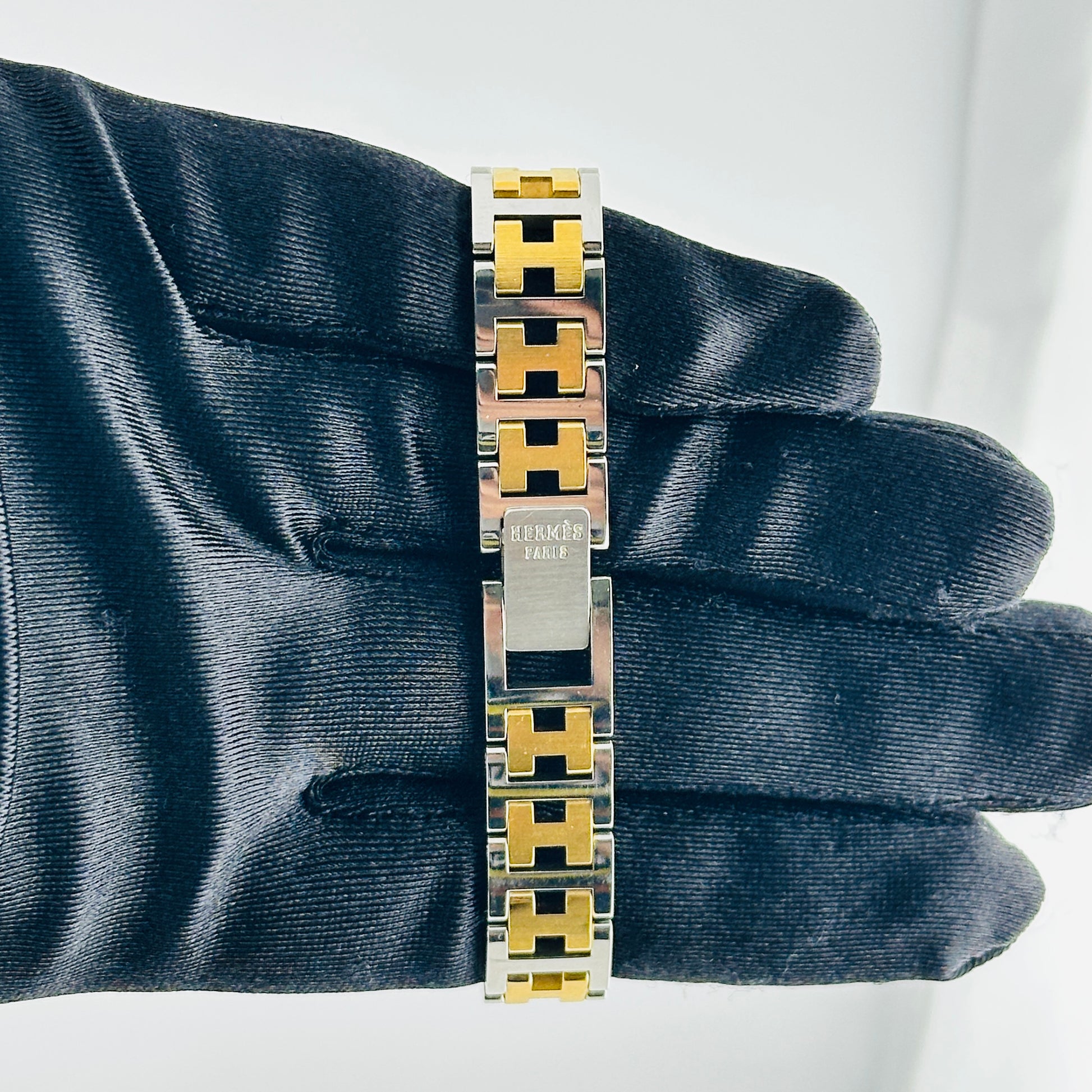 Hermes Clipper Ivory Dial on 2 Tone Bracelet Ref. CL3.240 — view 3